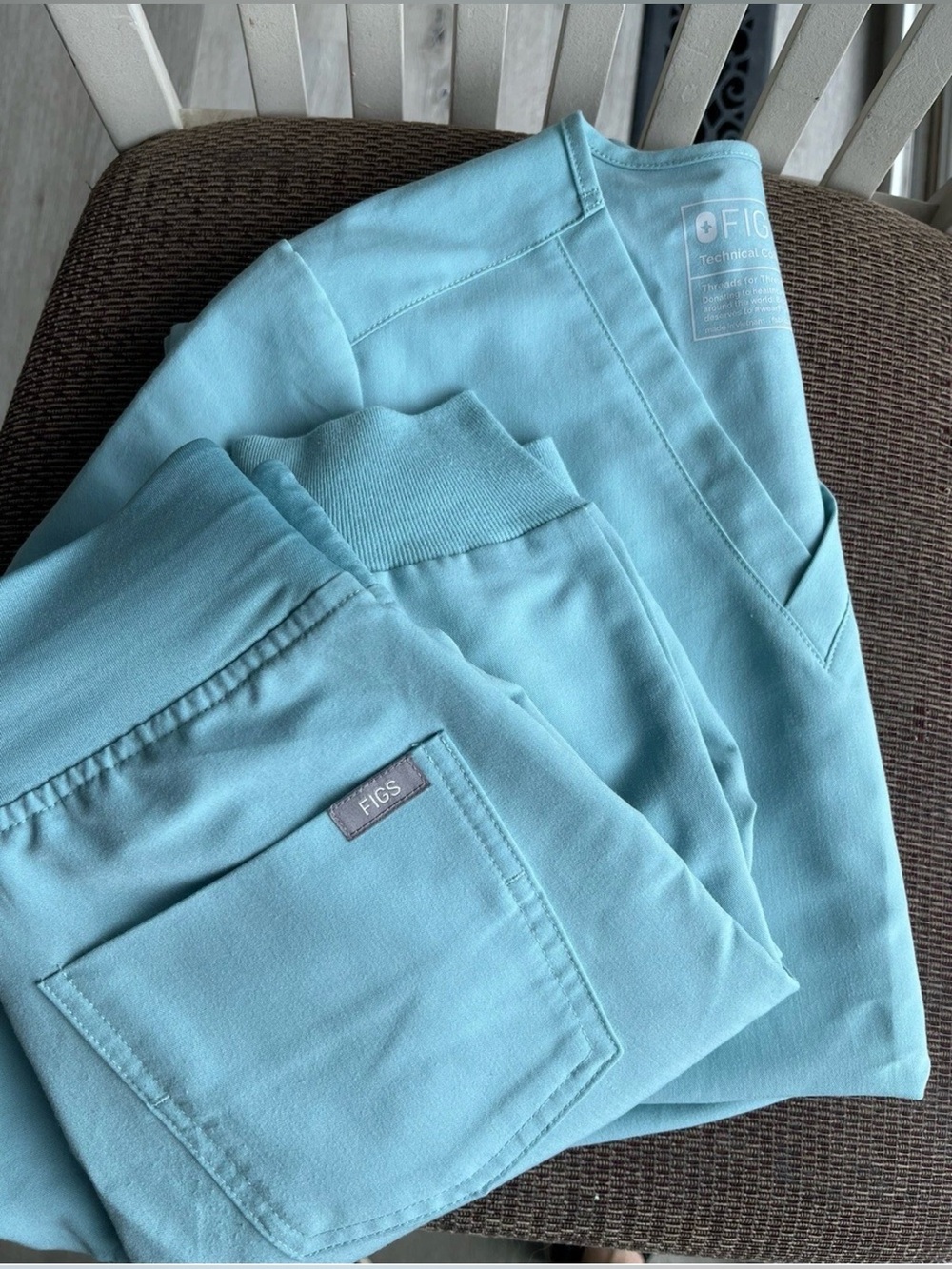 Figs Seaglass XXS Petite Jogger and one pocket top set - Picture 2 of 2